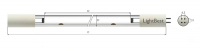 Лампа амальгамная LightBest GPHVA 947T5L/4P 120W 1,2A (P-15122eco)