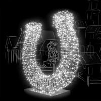 Гирлянда | Нить 10м | БЕЛЫЙ | Статичная 220V IP65 | Чёрный провод | - RICH LED