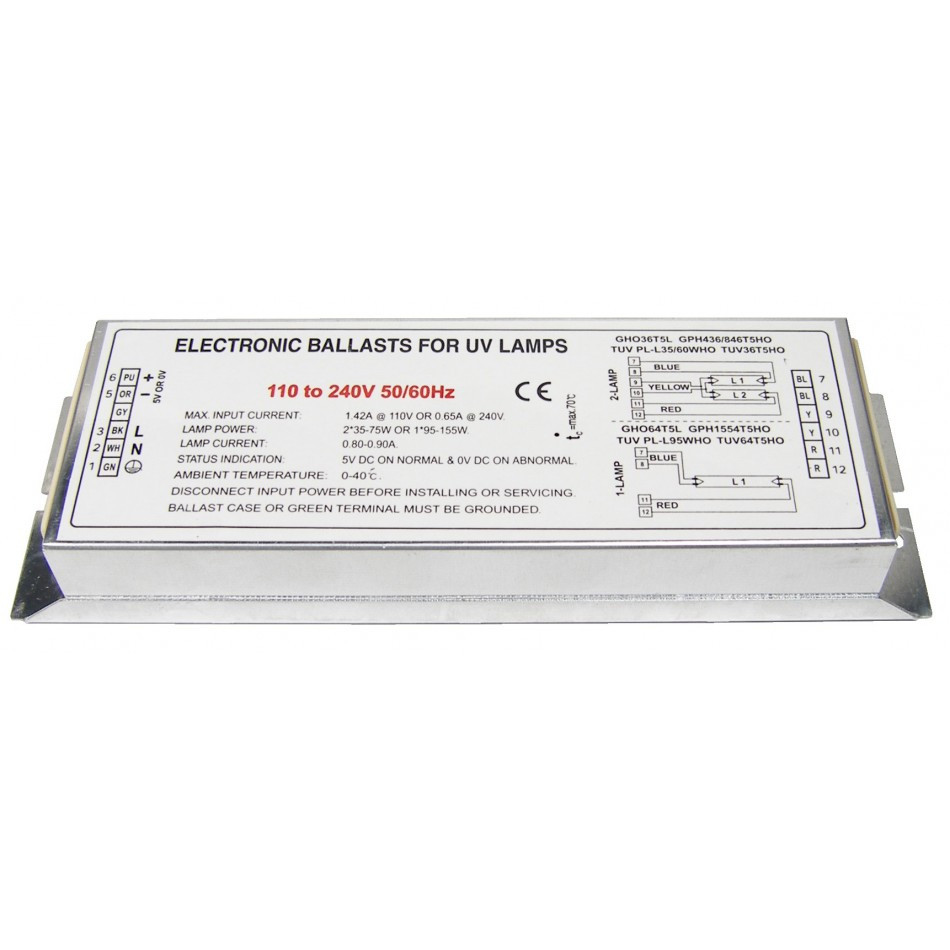 ЭПРА для бактерицидных ламп PH-800 150W 0,8-0,9А (2x35-75W; 1x95-155W) L200х64х29mm