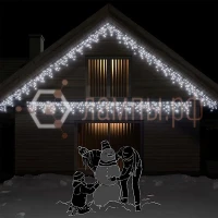 Гирлянда | Бахрома мерцающая 3х0,5м | БЕЛЫЙ | Белый провод IP65 220V | - RICH LED