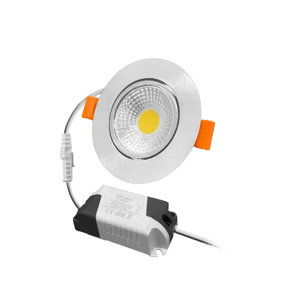 7W/2700K Хром 560Lm | Светодиодный светильник встраиваемый поворотный | FL-LED Consta B Aluminium FOTON LIGHTING