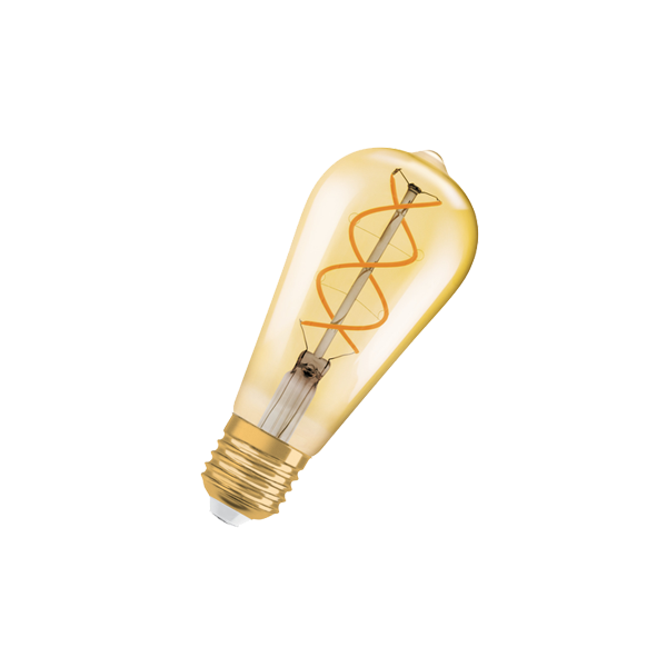 Лампа Эдисон 4.5W/2000K (=25W) DIM E27 | Vintage 1906 Edison GOLD FILAMENT | - OSRAM