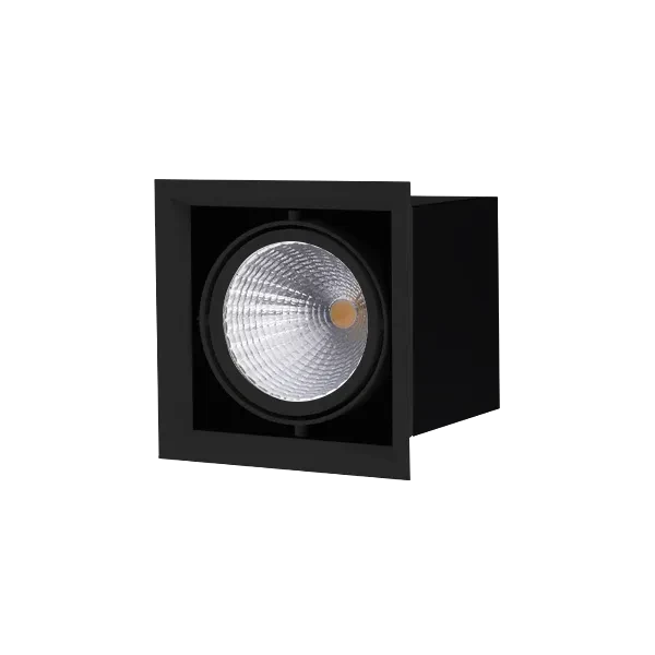 Светильник светодиодный карданный 1x30W 4000K | 2400Lm Чёрный | FL-LED Grille-111-1 | - FOTON LIGHTING